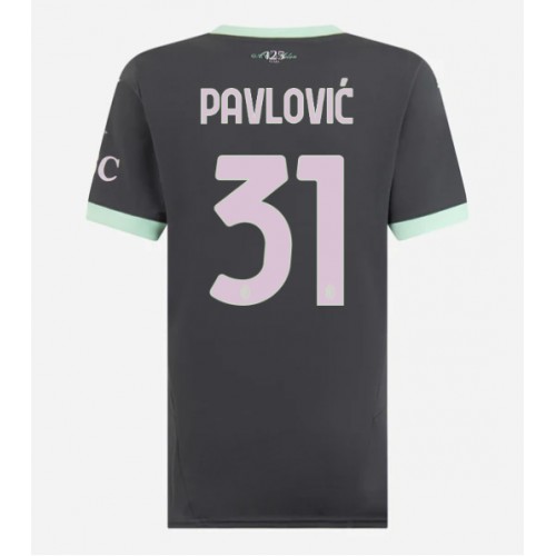 Fotbalové Dres AC Milan Strahinja Pavlovic #31 Dámské Alternativní 2024-25 Krátký Rukáv